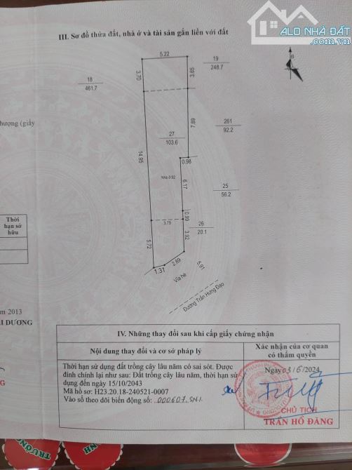 Bán nhà mặt phố Trần hưng đạo thành phố Hải Dương