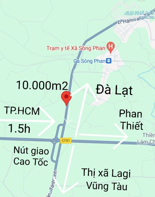 10.100m2 mặt tiền QL55B 109m, ra đường dẫn cao tốc 280m giá rẻ. - 3