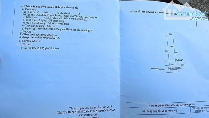 ✅ Bán lô đất thổ cư mặt tiền đường Lê Thị Trâm, xã Nhơn Thạnh Trung_ DT: 5x 40 ( có 2 lô ) - 3