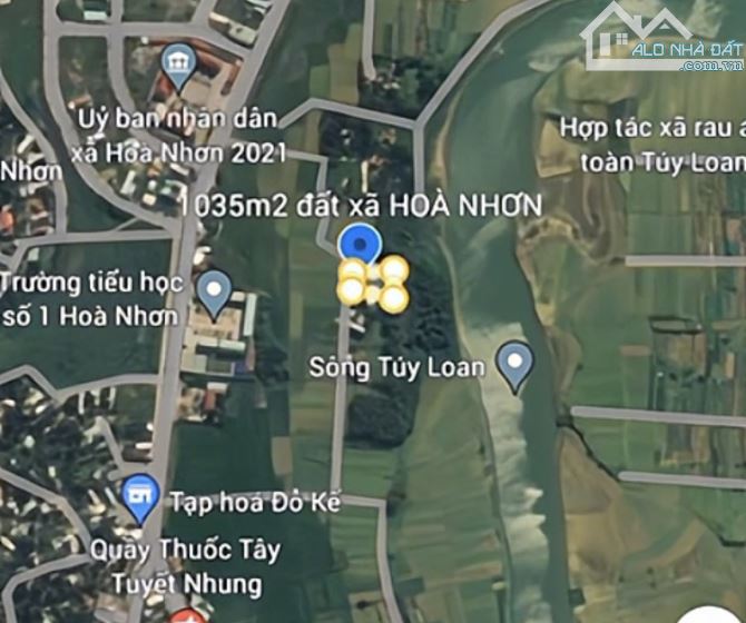 🔥 Bán 1035m2 đất ở Hoà Nhơn Hoà vang , sát sông Tuý Loan