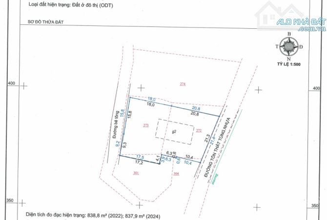 BÁN ĐẤT TẶNG NHÀ BIỆT THỰ 2 MẶT TIỀN ĐƯỜNG TÔN THẤT TÙNG – TP ĐÀ LẠT