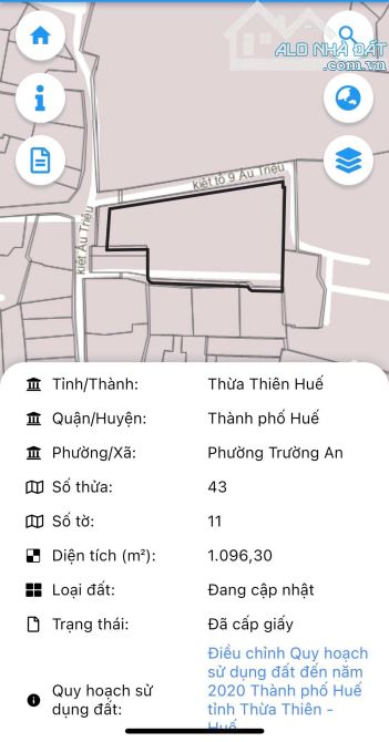 Bán đất 1.000m2 thổ cư tại 27 Ấu Triệu Phường Trường An TP. Huế - 2