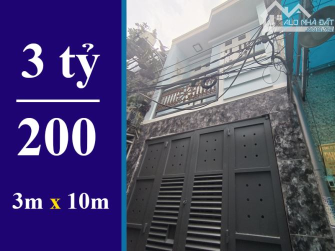 🍀 GIÁ CHỈ 3 TỶ 200 SỞ HỮU CĂN NHÀ 🍀 DT: 3 X 10M, TRỆT + 1 LẦU. HẺM 1041 TRẦN XUÂN SOẠN