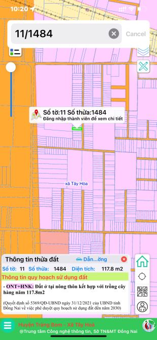 Đất nền sổ riêng thổ cư Tây Hoà Trảng Bom Đồng Nai bao đẹp 1 tỷ 250 trọn sổ 118m2.