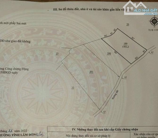 Đất xã Lộc Thành 1500m2 giá chỉ 1 tỷ 1, quy hoạch thổ cư - chiều ngang 30 mét - 2