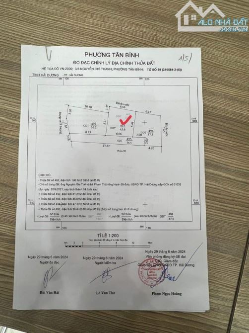 Cần bán lô đất mặt tiền rộng xây nhà quá đẹp, ngõ nguyễn chí thanh, thành phố Hải Dương