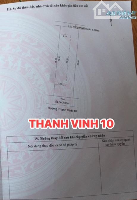 BÁN ĐẤT MT ĐƯỜNG THANH VINH 10- HOÀ KHÁNH BẮC-LIÊN CHIỂU