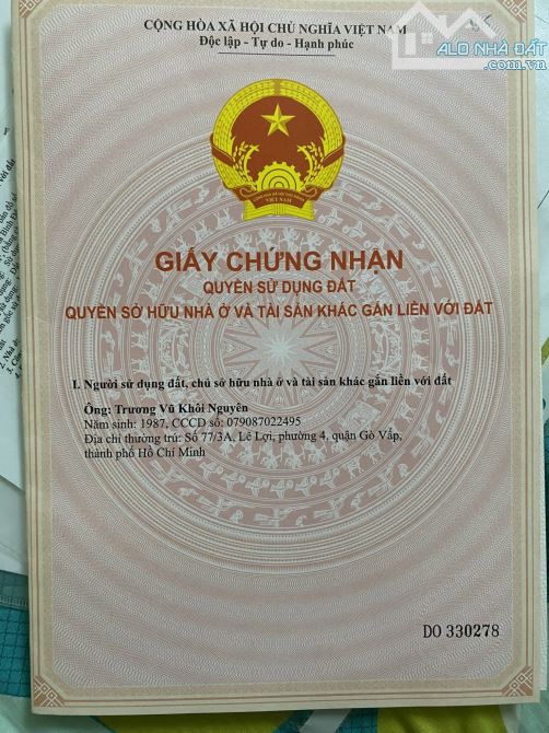 bán gấp thửa đất ở xã Bình Đông, tp. Gò Công, Tiền Giang. - 3