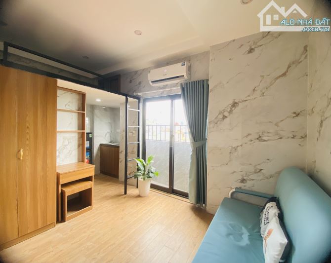 Cho Thuê CCMN Ngõ 128 Nguyễn Đạo An 30m2 Studio Gác Xép Full Nội Thất Thang Máy Ban Công - 1