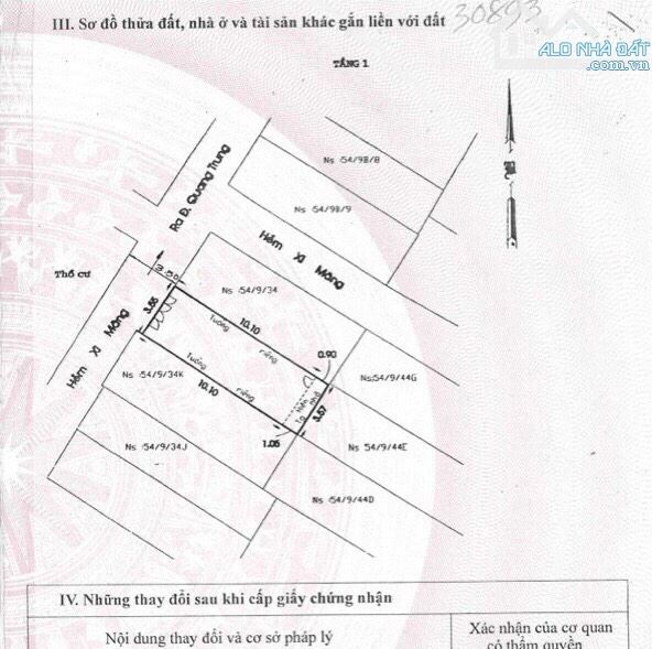 Cần Bán Lô đất 417// Nở Hậu, đường Quang Trung, Phường 10, Gò Vấp, TP.HCM. 3.45 Tỷ.