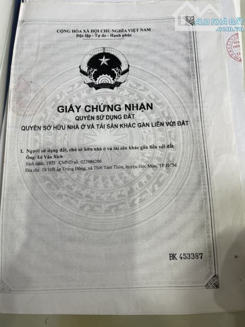 BÁN NHÀ 1/TRUNG ĐÔNG 13 SÁT CHỢ HÓC MÔN , THỚI TAM THÔN , HÓC MÔN - 11