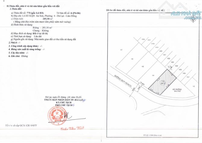 Siêu hiếm biệt thự sân vườn KQH An Sơn Phường 4 Đà Lạt 285,5m² (12,5m * 22m) 27 tỷ - 16