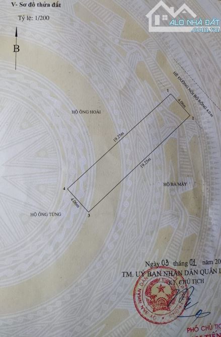 Bán nhà phân lô 788 Thiên Lôi - gần Hoàng Huy cực đẹp, 78m Hướng ĐB, giá 4.3 tỉ - 2