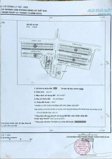 Bán đất KDC Đông Hòa C cụm trường Cấp 1 2 3 phường Đông Hòa - 9