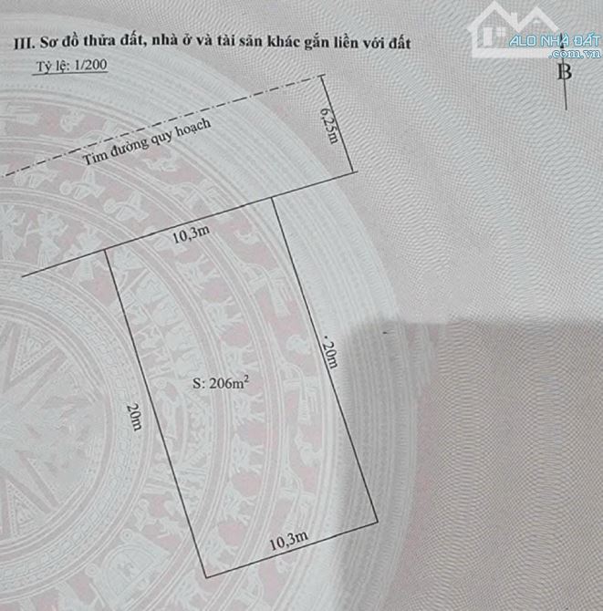 Đất biệt thự 311 Phủ Thượng Đoạn, Đông Hải, Hải An (A181)  Diện tích: 206m (ngang 10,3m) -