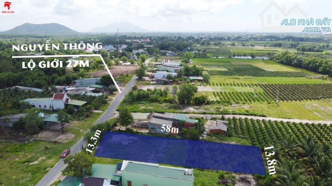 13.08x58(791.8m2) Nguyễn Thông Tân Bình LaGi Gần Biển Giá 210tr/m Ngang