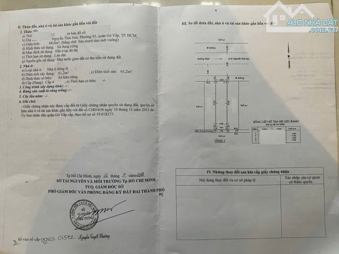 Bán nhà 68m2 hẻm nhựa 12m thông Nguyễn Thái Sơn p3 . Khu an ninh dân trí dành cho cán bộ - 2