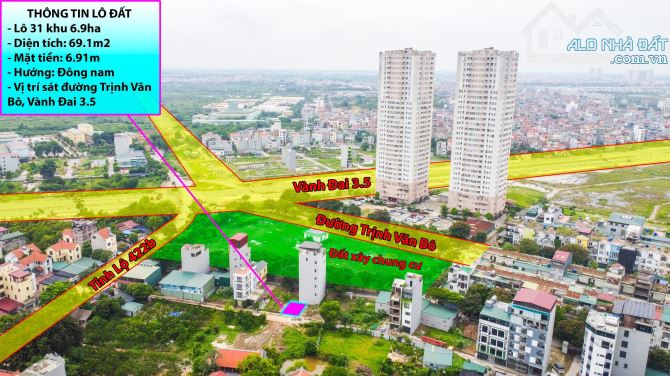 Bán lô đất DV gần trục đường Trịnh Văn Bô cực đẹp mặt tiền khủng - 2