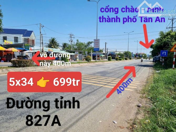 5x33 gần tp Tân An cách tỉnh lộ 827A không xa giá 699tr