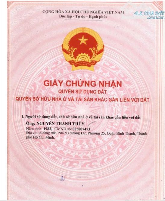 Bán Lô Đất 100M2- XÔ VIẾT NGHỆ TĨNH- Q.Bình Thạnh- Gần Ngã 4 Hàng Xanh-Cách Mặt Tiền 3 Căn