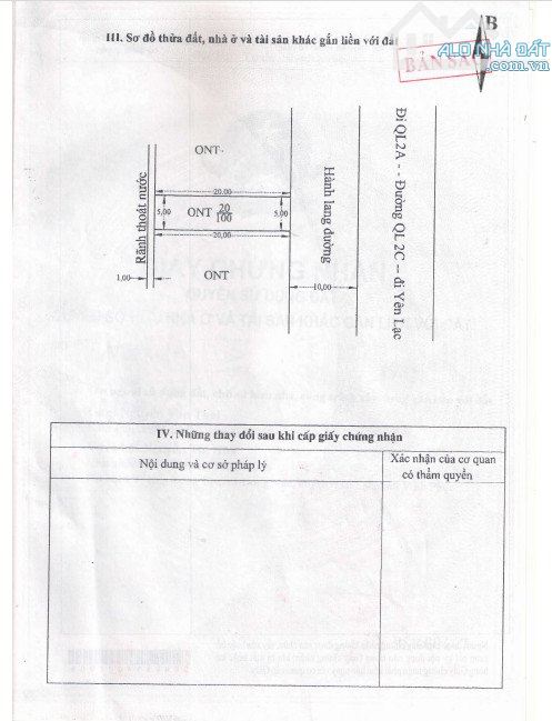 Bán đất mặt đường Ql2c Lạc thịnh , Hợp thịnh, Tam dương.