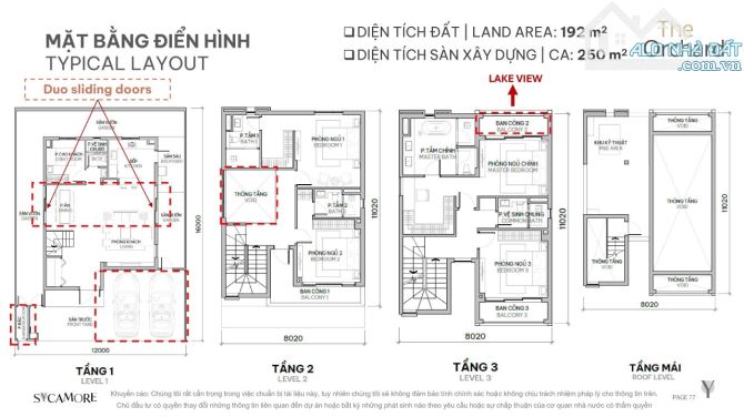 biệt thự sycamore DV2-09,view hồ ,12x16,192m2,3 lầu,cđt capitaland,chỉ 21ty - 1