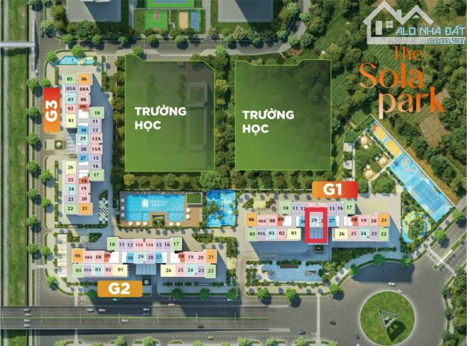 Căn đẹp G1.1229 - View đẹp Hồ trung tâm, CV Sportia The Sola Park - 1