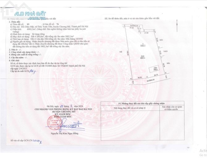 Chính chủ cần bán đất tại Thủy Xuân Tiên, huyện chương Mỹ. VỊ TRÍ ĐẮC ĐỊA - GÍA RẺ - 4