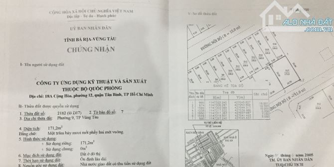 ✅️BÁN LÔ ĐẤT BIỆT THỰ ĐẠI AN, P9, TPVT_ 171,2M_ KT(10,7X16)M gần 30/4_ GIÁ 13,5 TỶ