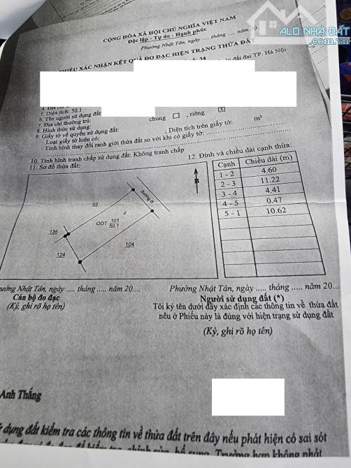 Cần bán nhà ngõ 264 Âu Cơ-Phường Nhật Tân-Tây Hồ-Hà Nội 110m2, MT9.5m, giá 4.4 tỷ - 3