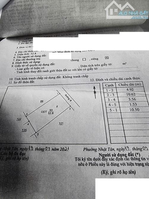 Cần bán nhà ngõ 264 Âu Cơ-Phường Nhật Tân-Tây Hồ-Hà Nội 110m2, MT9.5m, giá 4.4 tỷ - 4