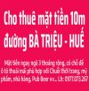 Cho thuê Mặt tiền 10m khu vực sầm uất bậc nhất Tp Huế