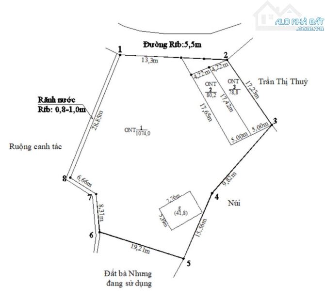 2 siêu phẩm 80m nằm trên trục thôn tại Chunhs Mỹ , Thuỷ Nguyên giá 5xxtr