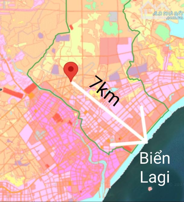 3000m2 Thị xã Lagi, rẻ nhất khu vực, cách trung tâm 1,5km, 2 mặt tiền - 1