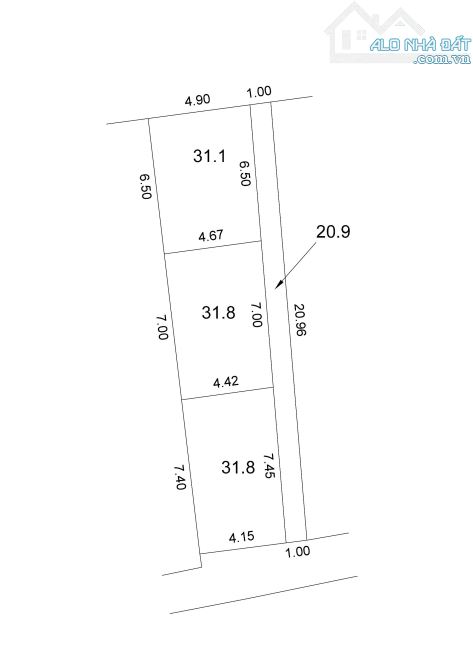 Bán Đất Tặng Nhà Vân Canh Hoài Đức 115,6m²*2Tầng. Đông Nam, gần UBND Xã Vân Canh. - 1