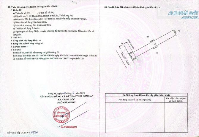 3 Nền Thổ Cư liền kề mặt tiền đường Liên Ấp 2-3 Thạnh Đức - Bến Lức cần bán gấp . - 4