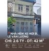 Nhà Hẻm xe hơi Đường Lê Văn Lương, 1 Trệt 1 Lầu 2PN, giá chỉ 2.6 Tỷ