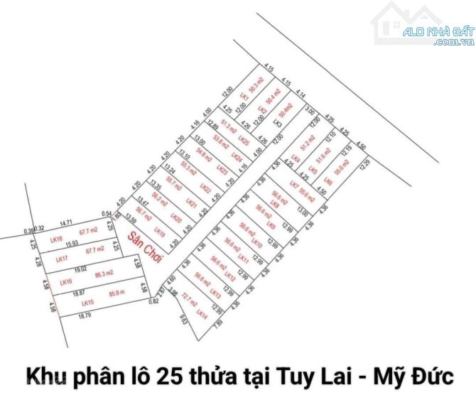 cần bán 25 lô đất ngay Mỹ đức – HN. Giá chỉ từ 480tr- 600tr - 1