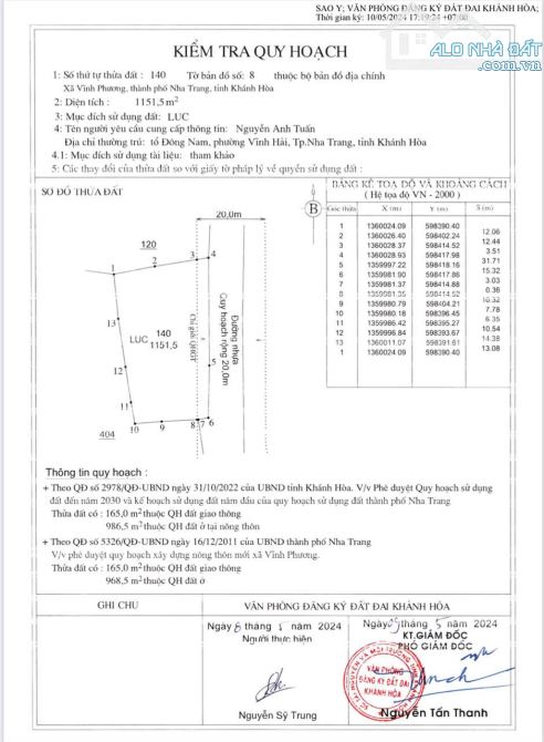 Bán lô đất Lúa quy hoạch thổ cư đường Đắc Phú, Vĩnh Phương, Nha Trang - 2