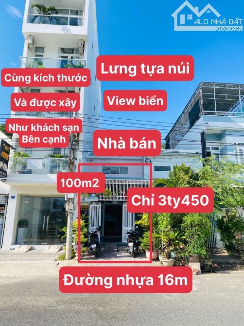 Bán Nhà Mặt tiền đường Triệu Quang Phục, Vĩnh Hoà, Nha trang Lưng Tựa núi. Chỉ 3,45 ty