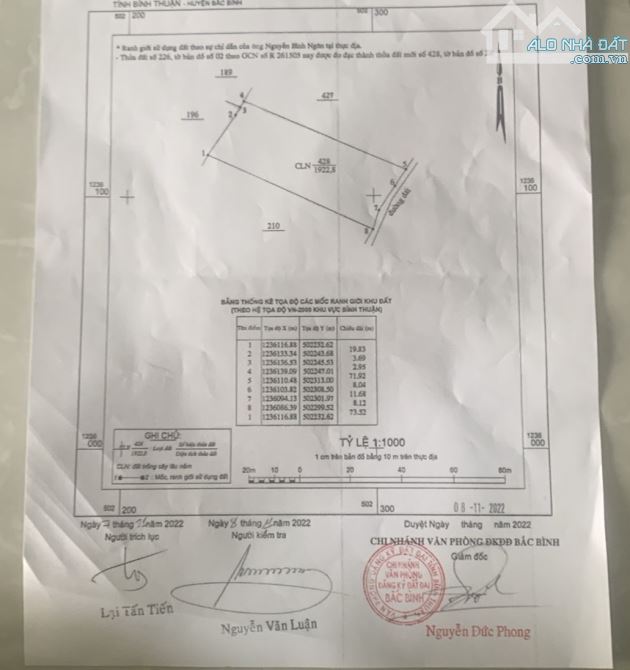 Chủ bán gấp lô đất PRT Bình Thuận 1922m2, sát bên Hồ Nước Rạng Đông. vị trí đẹp