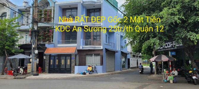 Nhà 2 Lầu 8x16m Gốc 2 Mặt Tiền Đường DN5, P.Đông Hưng Thuận Quận 12 Giá 25tr/th có 7PN, 6W