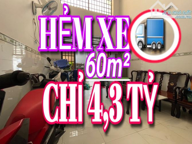 P11. GÒ VẤP 🚛 HẺM XE TẢI ĐỖ CỬA THÔNG - 60m² - 2 Tầng - Chỉ 4,3 TỶ