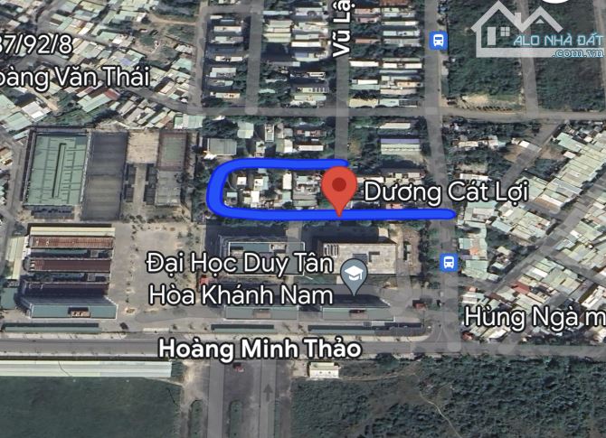 🔥 Bán đất mặt tiền đường Dương Cát Lợi, gần trường đại học Duy Tân