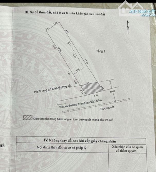 🔥 Bán đất kiệt oto Trần Cao Vân , diện tích 148m2