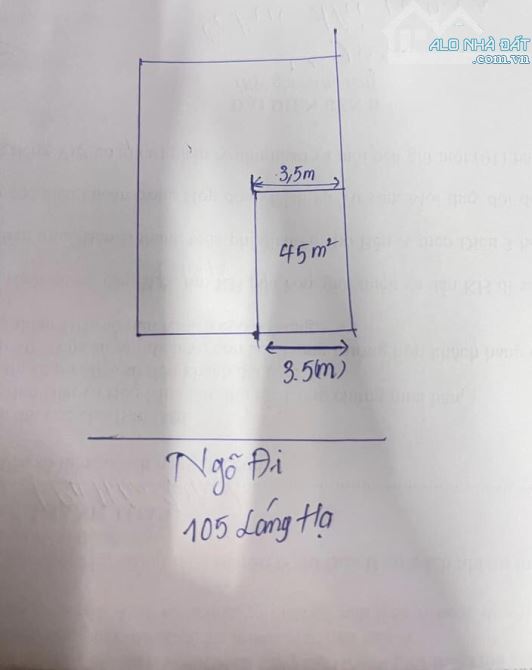 Bán 45m đất ngõ 105 Láng Hạ, Đống Đa. Mặt ngõ kinh doanh, ô tô vào nhà. Giá nhỉnh 10tỷ