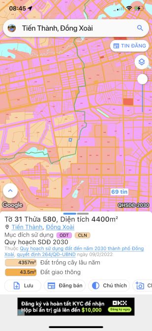 Đất thổ cư thành phố đồng xoài 163m2 giá 425 triệu - 1