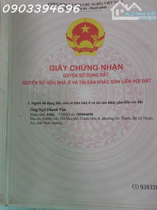 CHÍNH CHỦ CẦN BÁN ĐẤT VƯỜN  + NHÀ CẤP 4 TP THUẬN AN - BÌNH DƯƠNG - 3