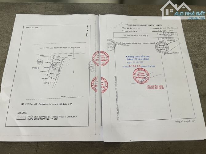 Bán nhà P. Thạnh Xuân Quận 12 mặt tiền đường Quốc Lộ 1A gần ngã 4 Ga (282m2) 10.9 tỷ - 11