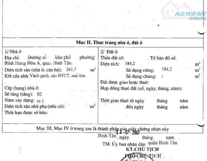 Bán đất tặng biệt thự BHH A Bình Tân, trục Lê Văn Quới, 184 m2, 8x23, 1 lầu, chỉ 15.5 tỷ b